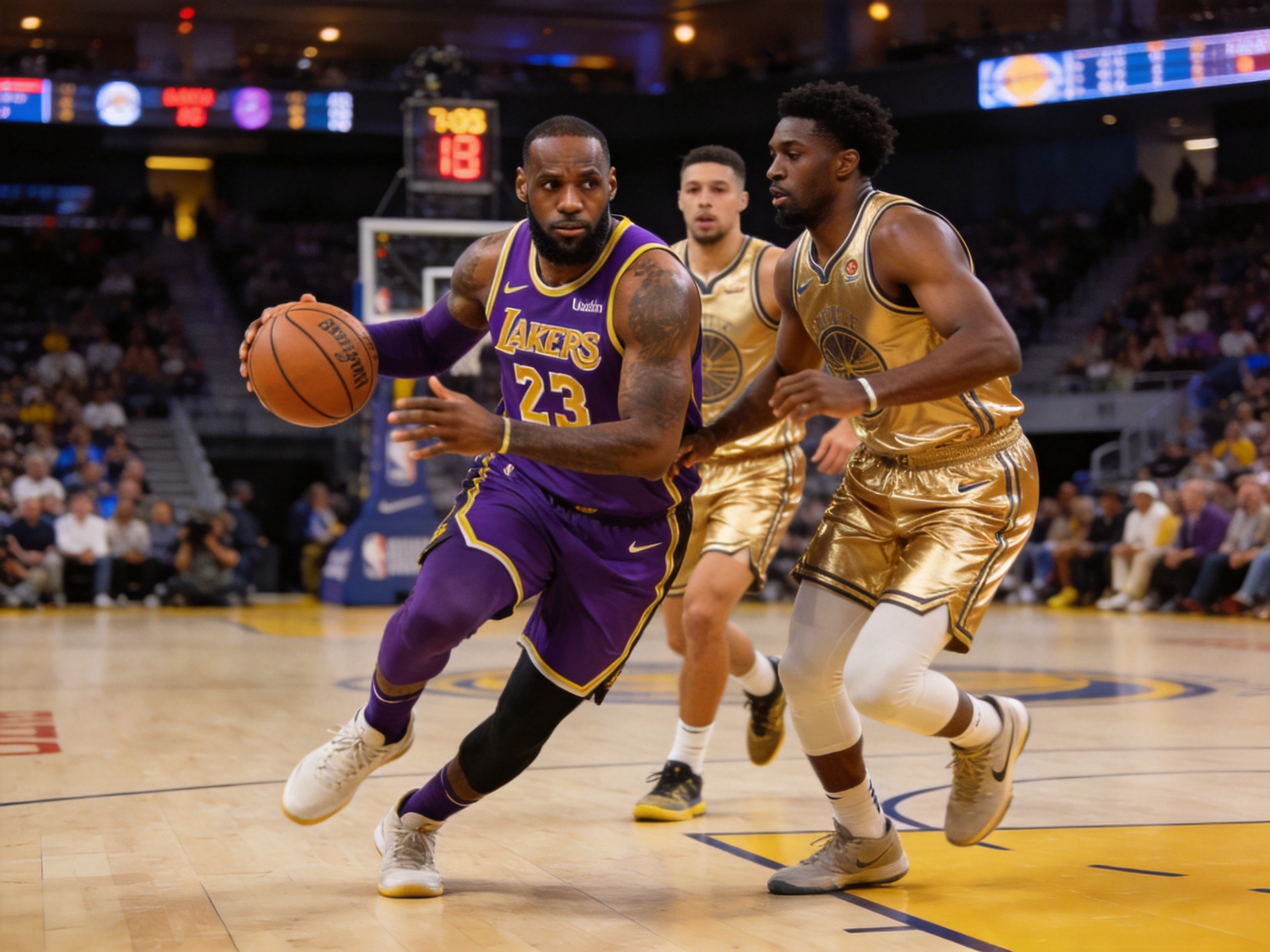 NBA常规赛湖人胜勇士